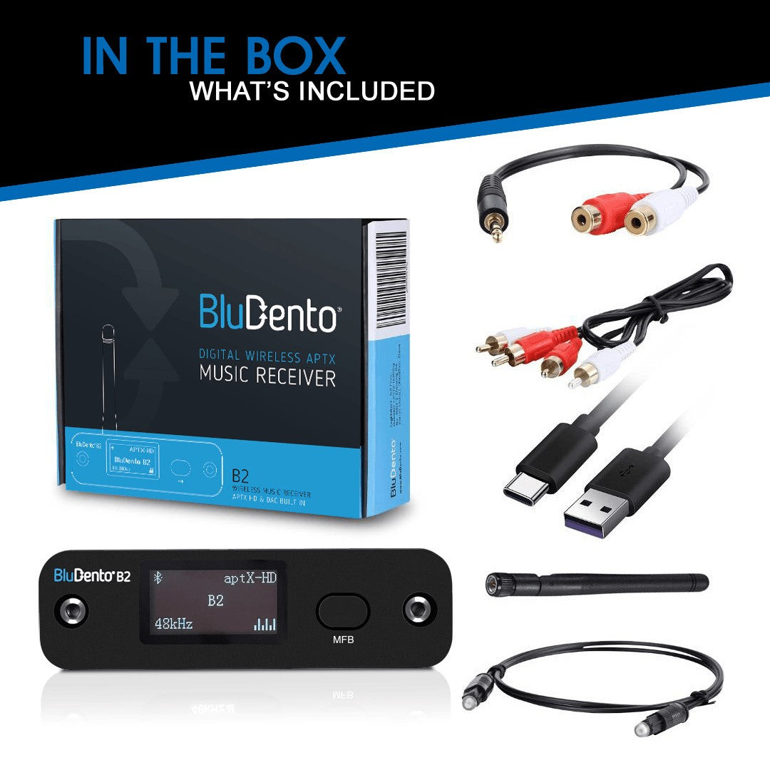 BluDento B2 LDAC aptX HD USB DAC Bluetooth Audio Receiver